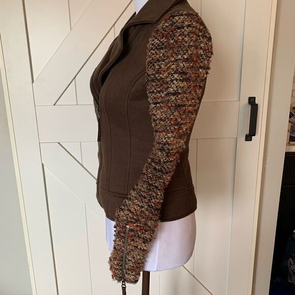 THML women’s brown moto jacket sz XS - Picture 2 of 6
